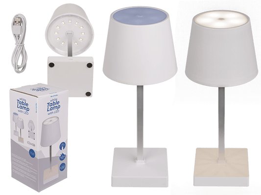 White Table lamp with LED,