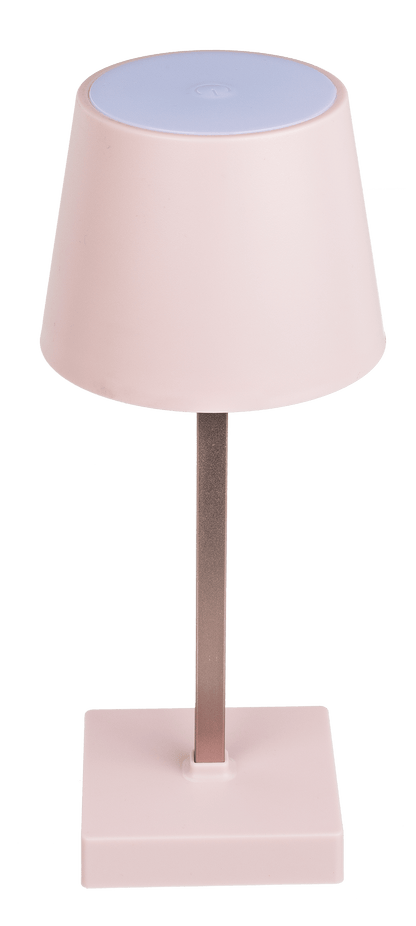 Rose colored table lamp with LED,