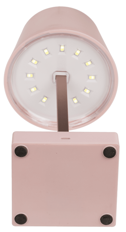 Rose colored table lamp with LED,