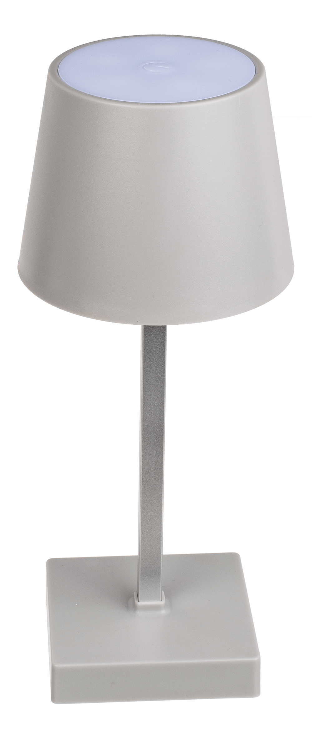 Grey colored table lamp with LED,