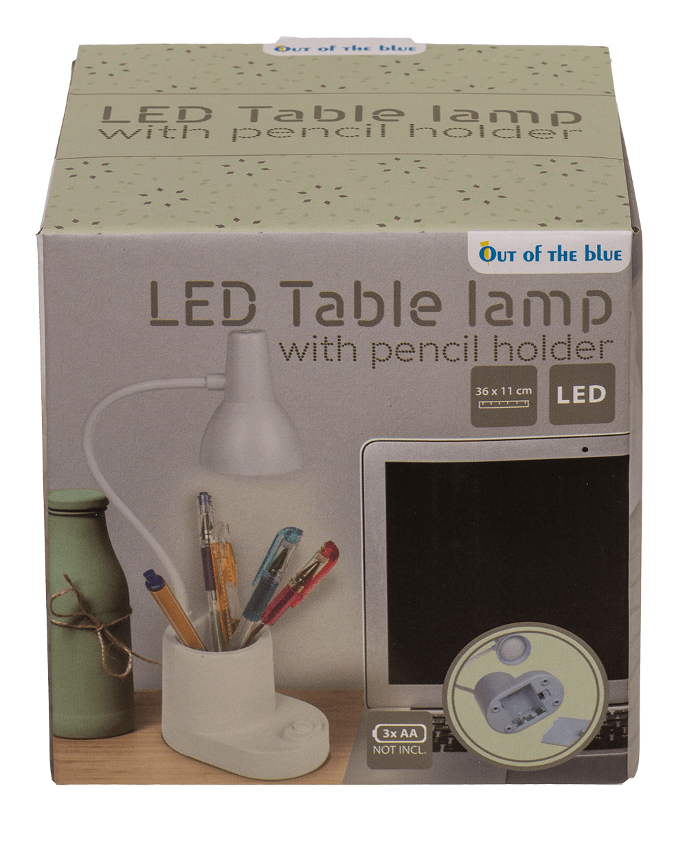 LED Table lamp with pencil pool, 36 x11 cm,