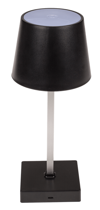 Black colored table lamp with LED,