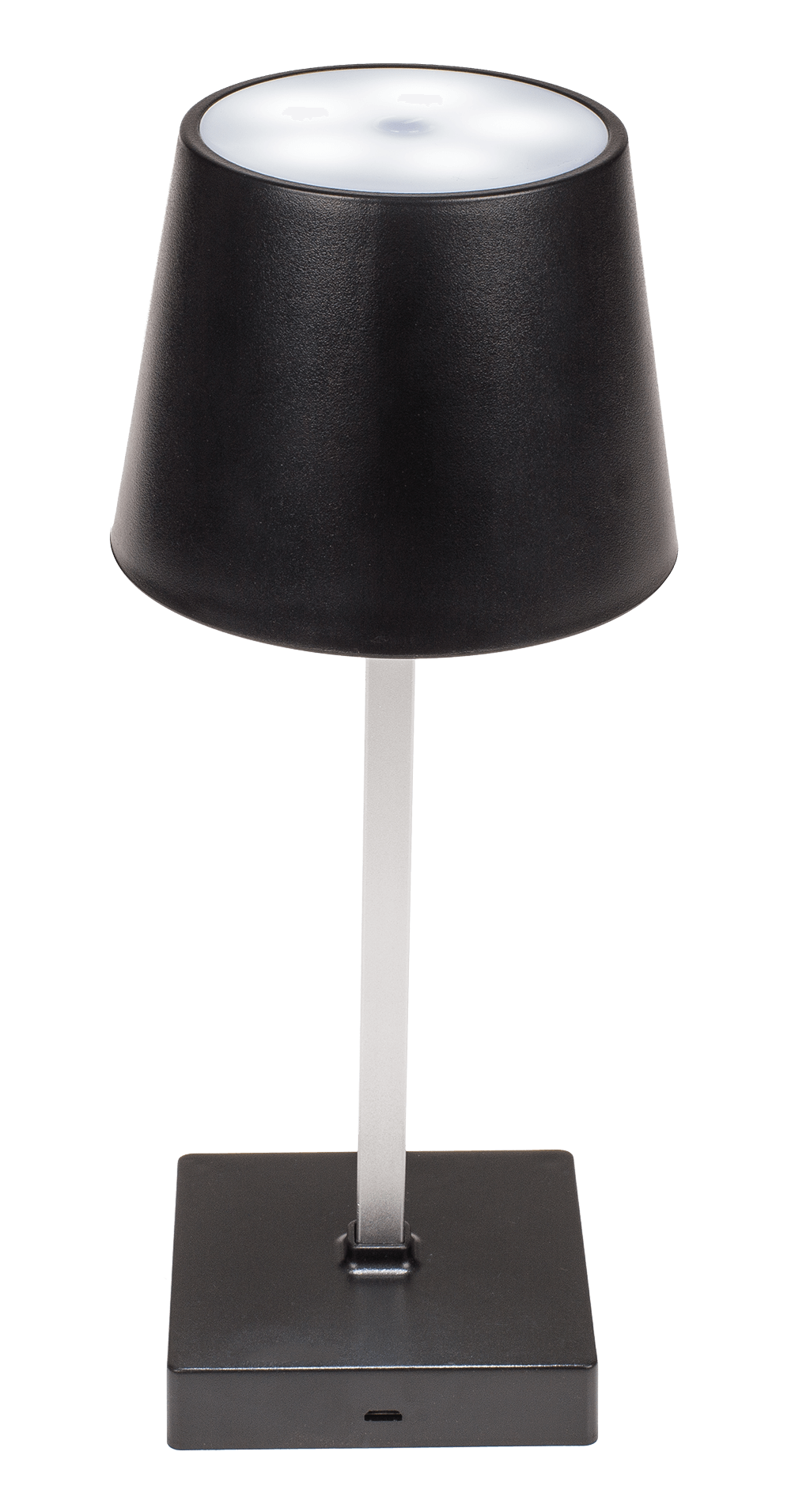 Black colored table lamp with LED,