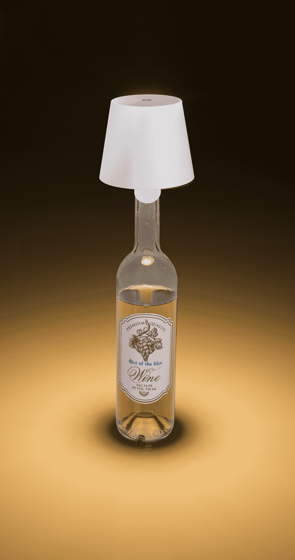 LED bottle lamp, white, 3 modes (on/off/dim.),