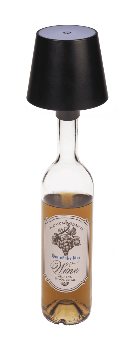 LED bottle lamp, black, 3 modes (on/off/dim.),