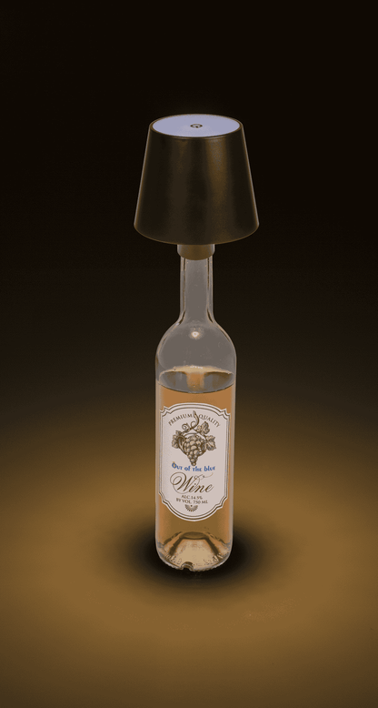 LED bottle lamp, black, 3 modes (on/off/dim.),