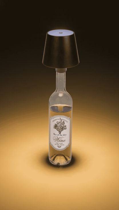 LED bottle lamp, black, 3 modes (on/off/dim.),