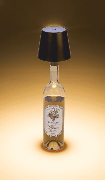 LED bottle lamp, black, 3 modes (on/off/dim.),