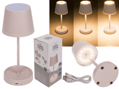 Rose colored table lamp with LED,