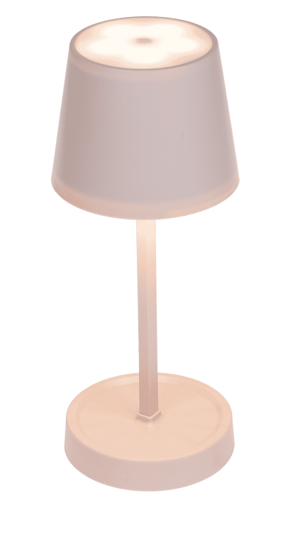 Rose colored table lamp with LED,