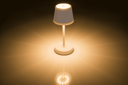 Rose colored table lamp with LED,