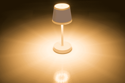 Rose colored table lamp with LED,