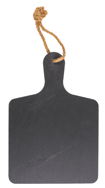 Slate plate with handle & jute rope for hanging,