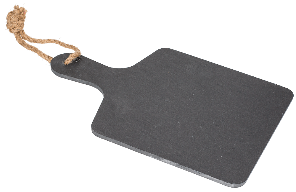 Slate plate with handle & jute rope for hanging,
