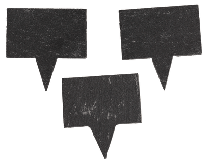 Rectangular slate tag for sticking,