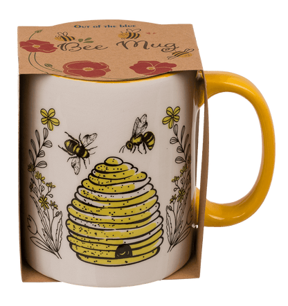 Mug, Bee, dolomite, 2 ass., 11 x 10 cm,