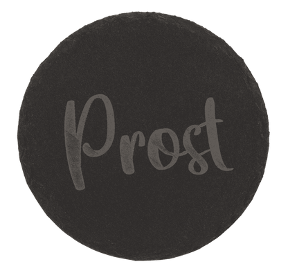 Slate coaster, with laser printing,