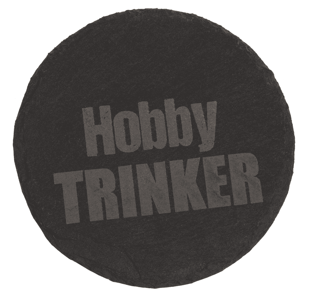 Slate coaster, with laser printing,