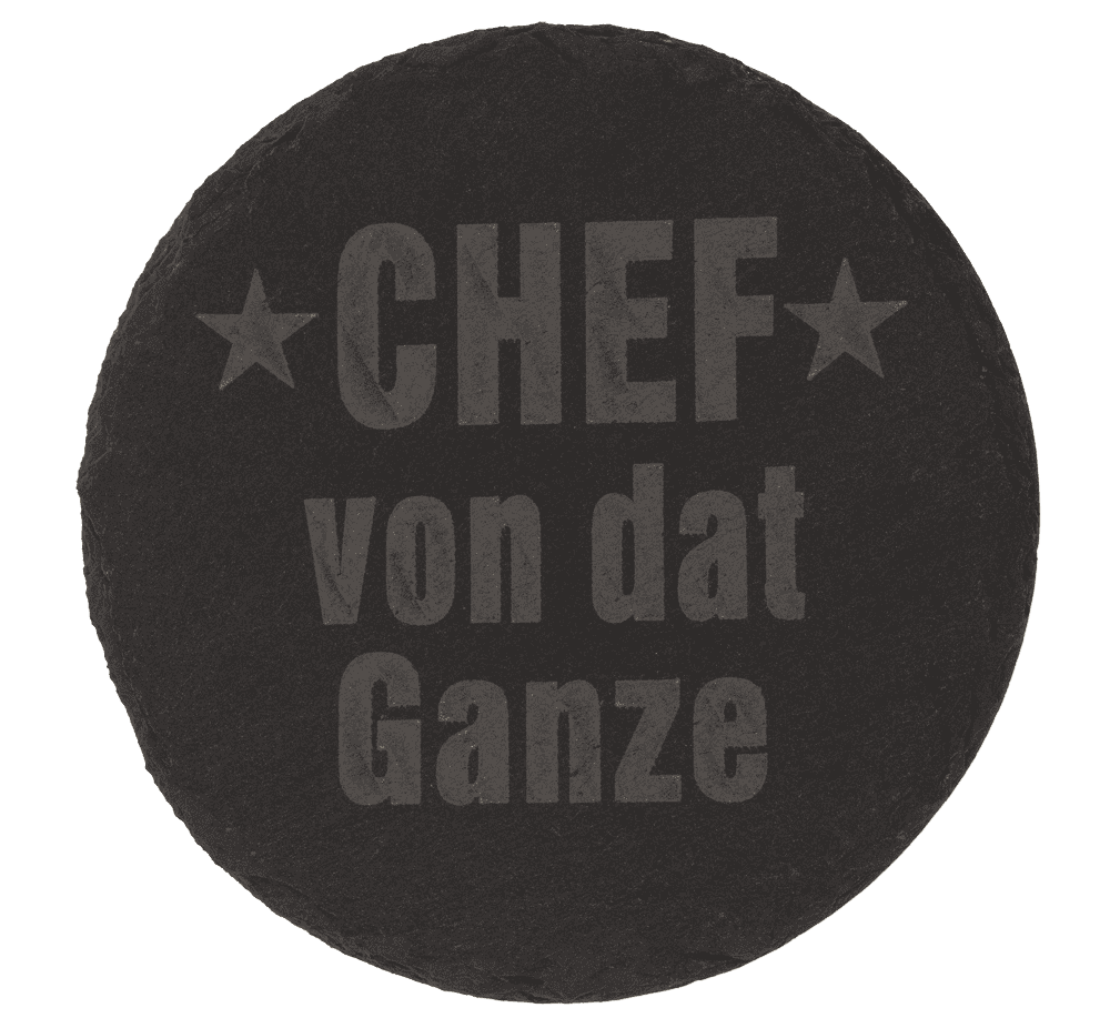 Slate coaster, with laser printing,