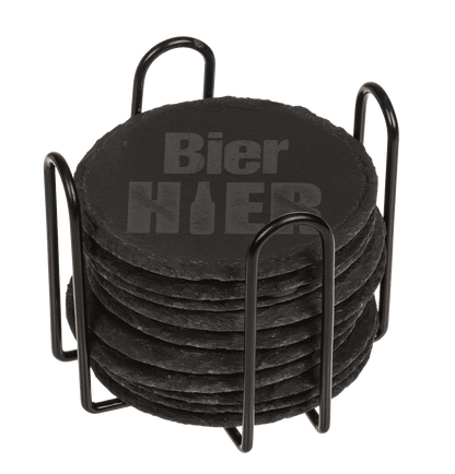 Slate coaster, with laser printing,