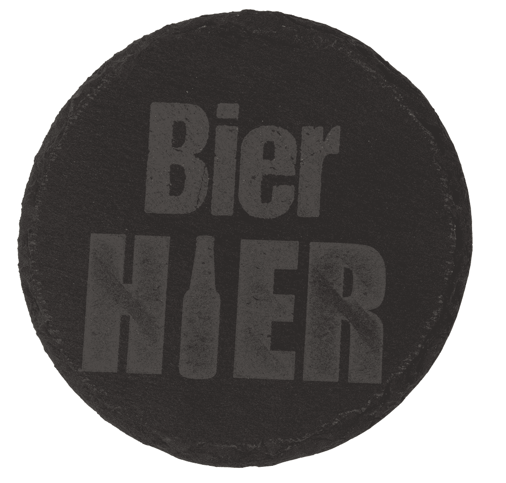 Slate coaster, with laser printing,