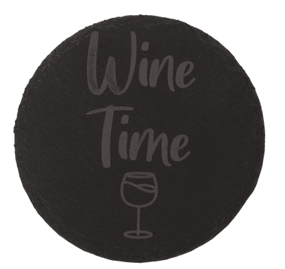 Slate coaster, with laser printing,