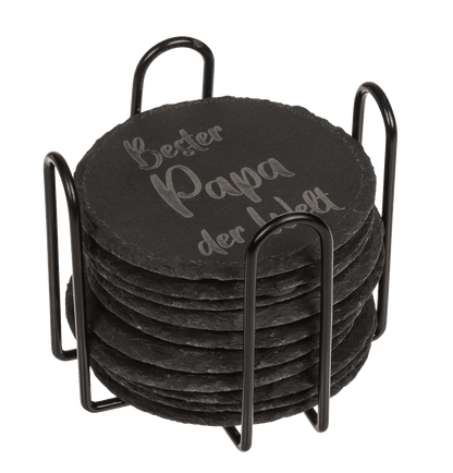 Slate coaster, with laser printing,