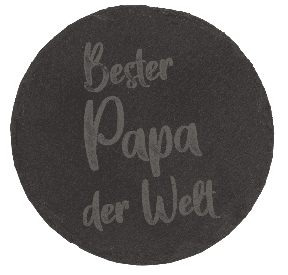 Slate coaster, with laser printing,