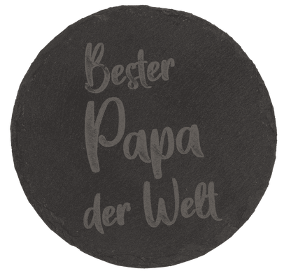 Slate coaster, with laser printing,