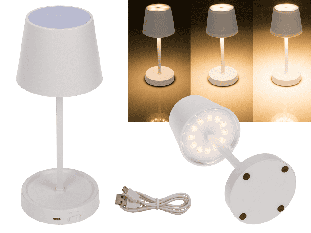 White Table lamp with LED,