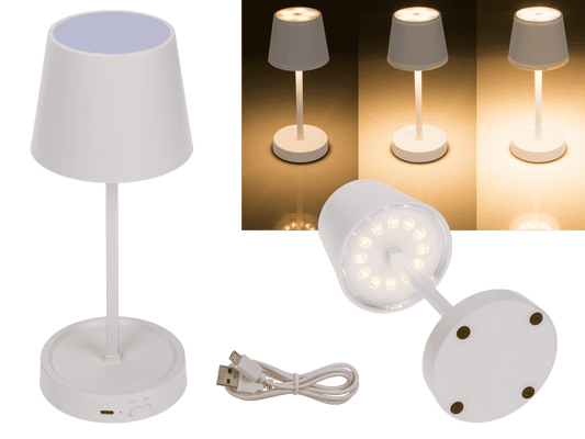 White Table lamp with LED,
