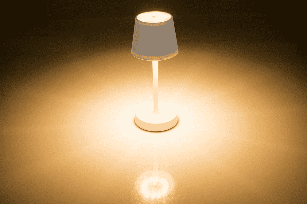 White Table lamp with LED,