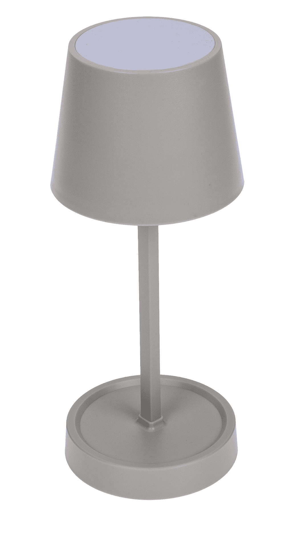 Grey colored table lamp with LED,