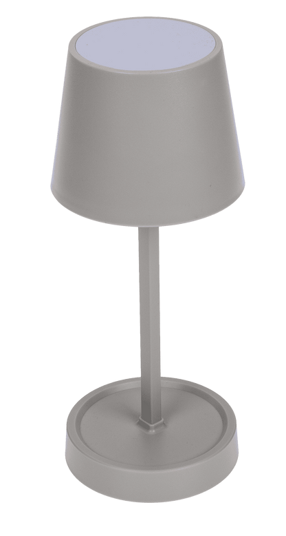 Grey colored table lamp with LED,