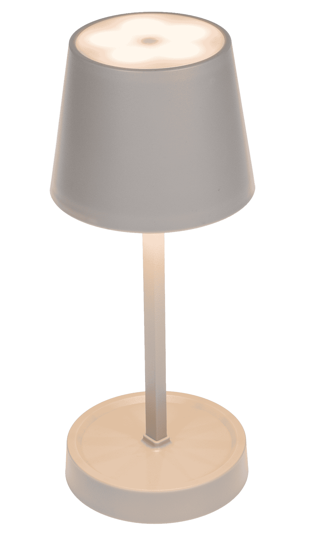 Grey colored table lamp with LED,