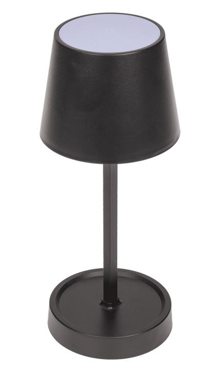 Black colored table lamp with LED,