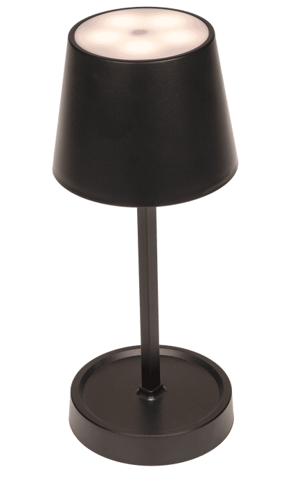 Black colored table lamp with LED,