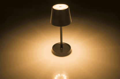 Black colored table lamp with LED,