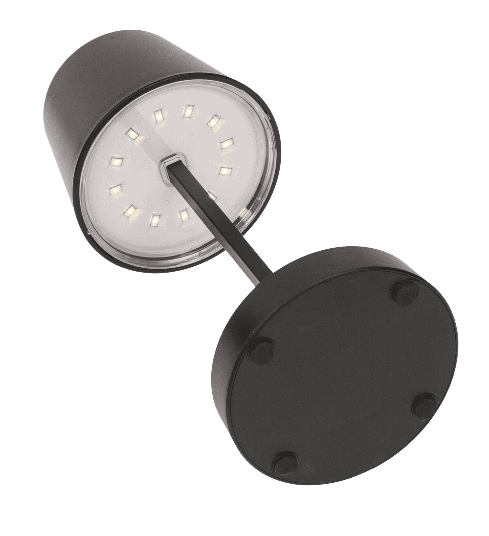 Black colored table lamp with LED,