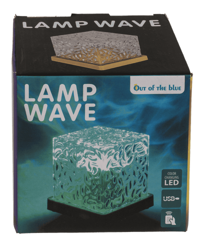 Acrylic lamp, Waves, 11.5 x 11.5 x 11.5 cm,