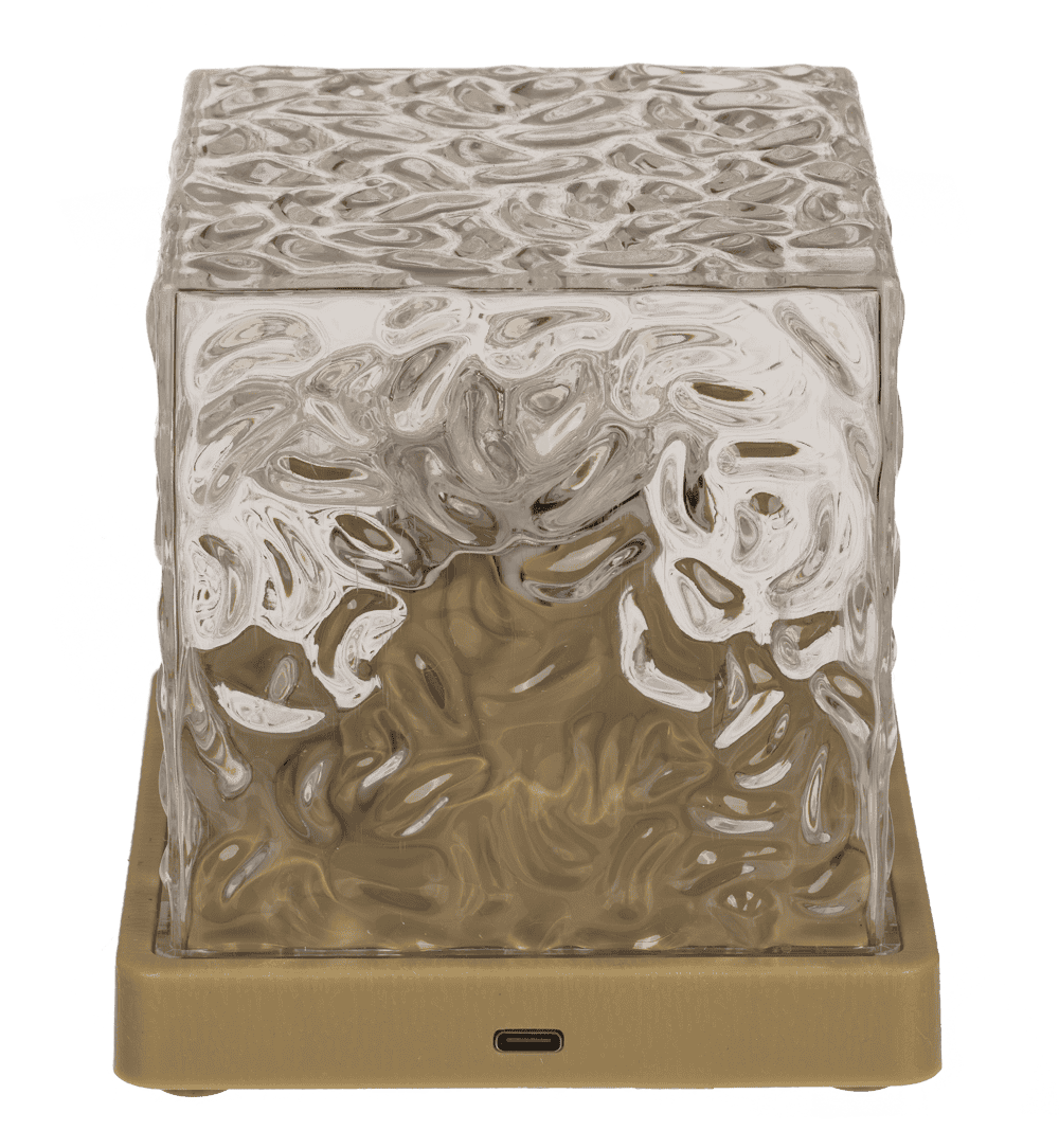 Acrylic lamp, Waves, 11.5 x 11.5 x 11.5 cm,