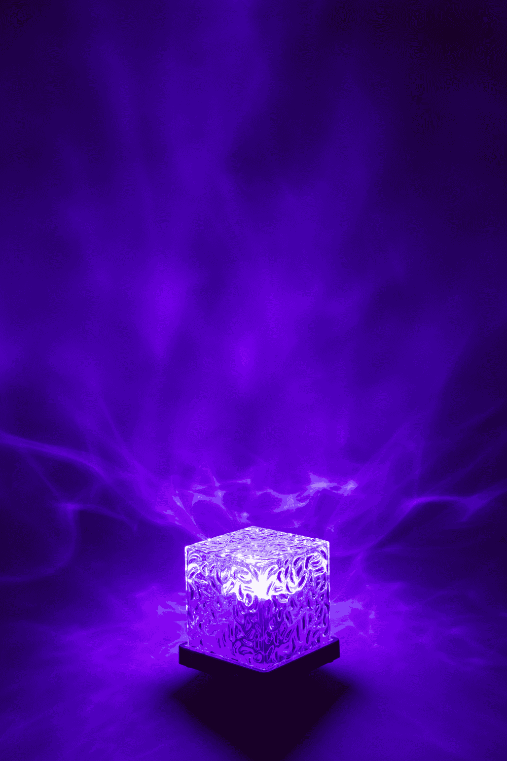 Acrylic lamp, Waves, 11.5 x 11.5 x 11.5 cm,