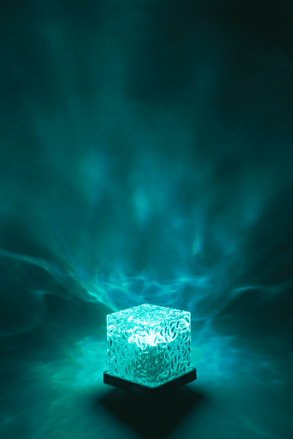 Acrylic lamp, Waves, 11.5 x 11.5 x 11.5 cm,