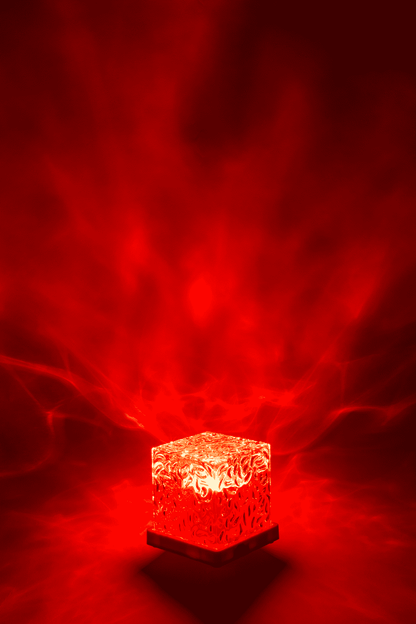 Acrylic lamp, Waves, 11.5 x 11.5 x 11.5 cm,