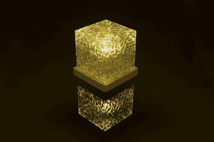 Acrylic lamp, Waves, 11.5 x 11.5 x 11.5 cm,