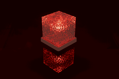 Acrylic lamp, Waves, 11.5 x 11.5 x 11.5 cm,