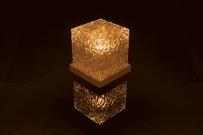 Acrylic lamp, Waves, 11.5 x 11.5 x 11.5 cm,