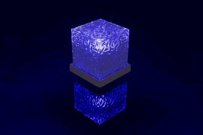 Acrylic lamp, Waves, 11.5 x 11.5 x 11.5 cm,