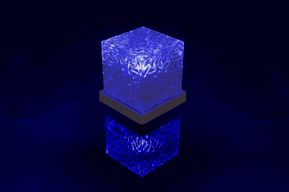 Acrylic lamp, Waves, 11.5 x 11.5 x 11.5 cm,