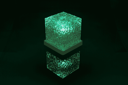 Acrylic lamp, Waves, 11.5 x 11.5 x 11.5 cm,